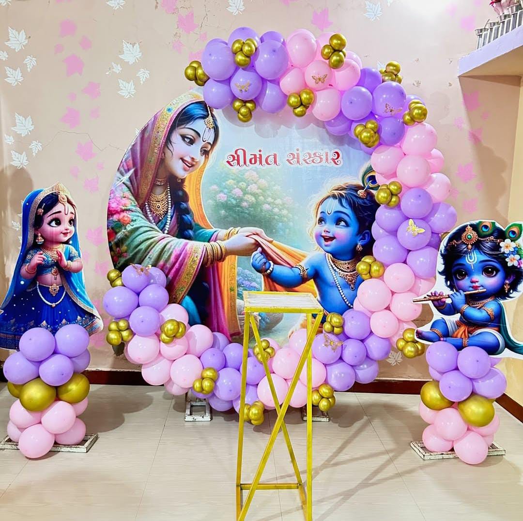 Shree Krishna Baby Shower Decoration theme